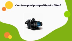 Can I run pool pump without a filter?